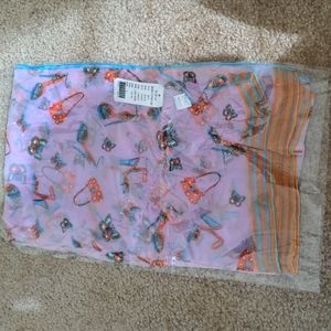 NWT Silk, Light weight scarf, shopping, purses, butterfly, shoes